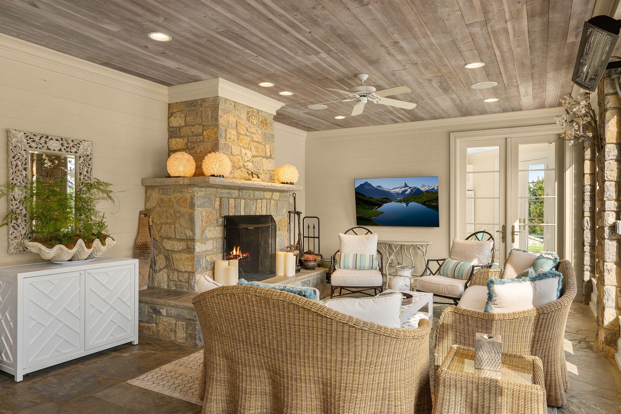 1577 Moran Road Franklin, TN 37069 - Photo 42 of 70 a living room with furniture and a fireplace