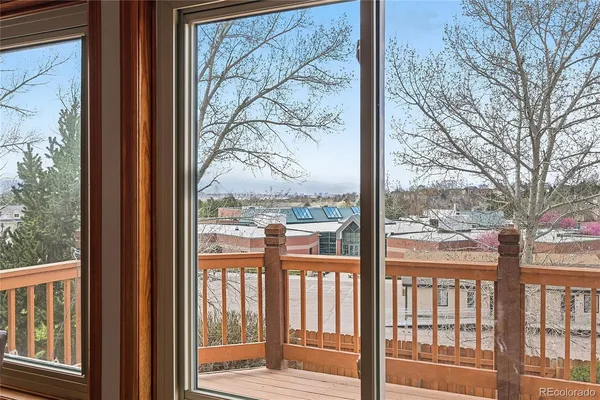 a view of a room with a tree