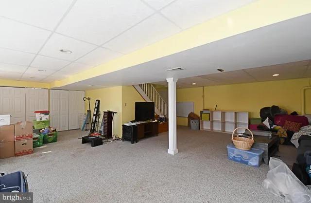 a view of a patio with a big yard