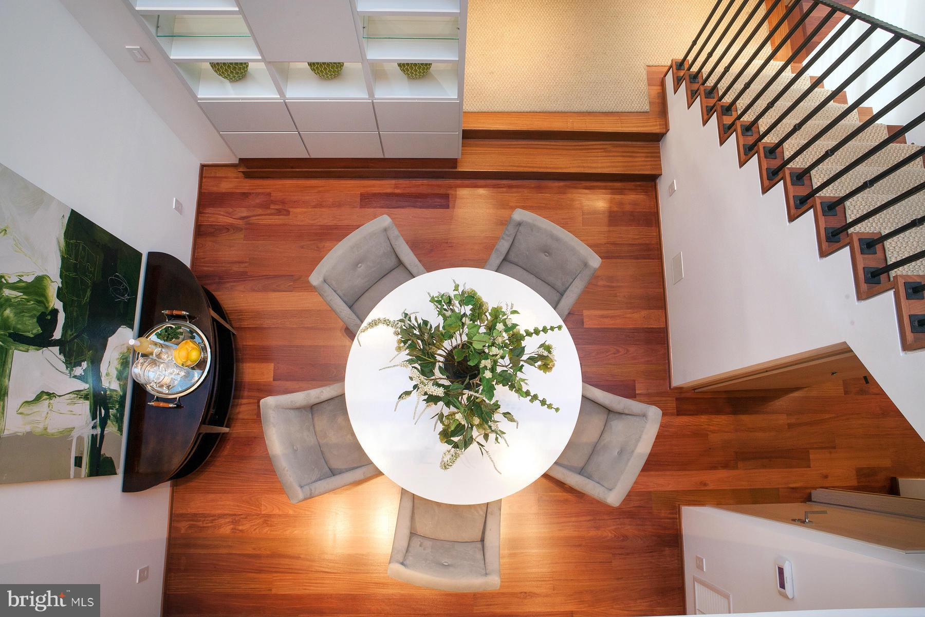 600 E Street Northeast Washington, DC 20002 - Photo 18 of 30 Birdseye View of Dramatic Skylit Dining Room
