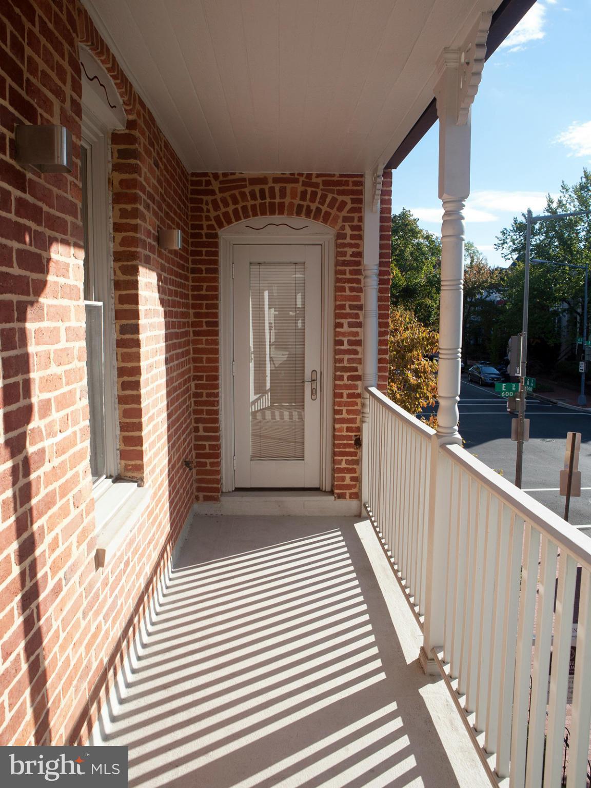 600 E Street Northeast Washington, DC 20002 - Photo 23 of 30 West Facing Upper Level Exterior Balcony South