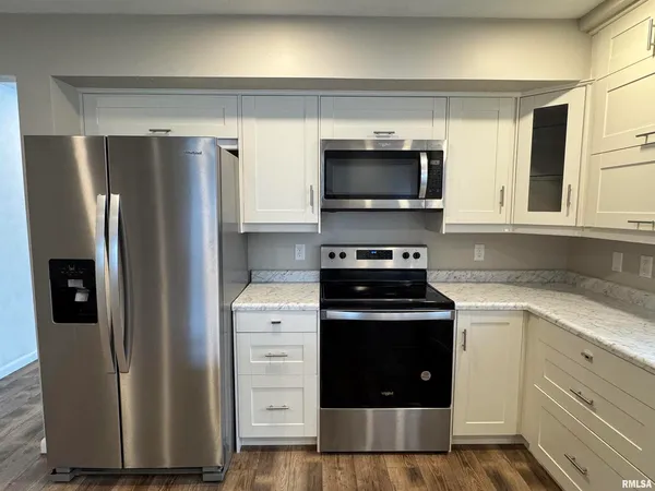 a view of kitchen island