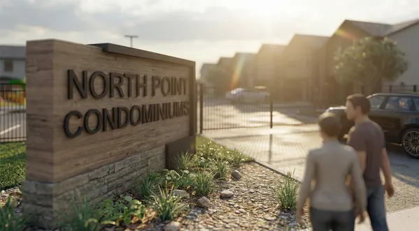 a view of a street sign