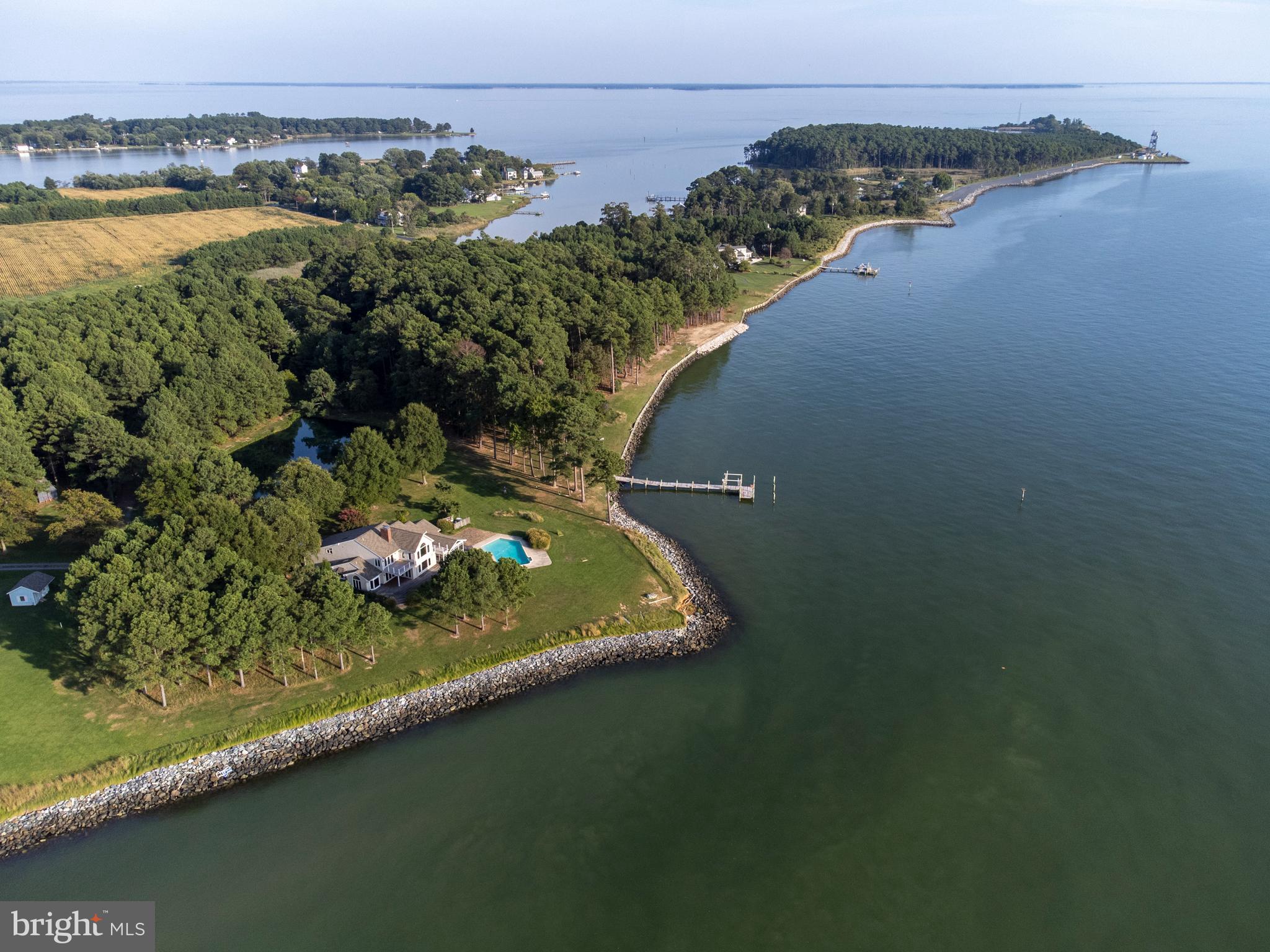 5032 Black Walnut Point Road Tilghman, MD 21671 - Photo 32 of 34 Amazing shoreline