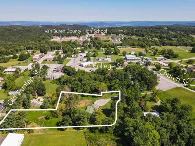 an aerial view of multiple house