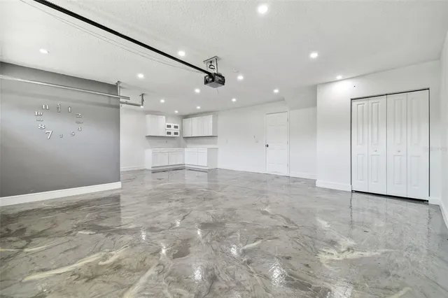 a view of a park with slide