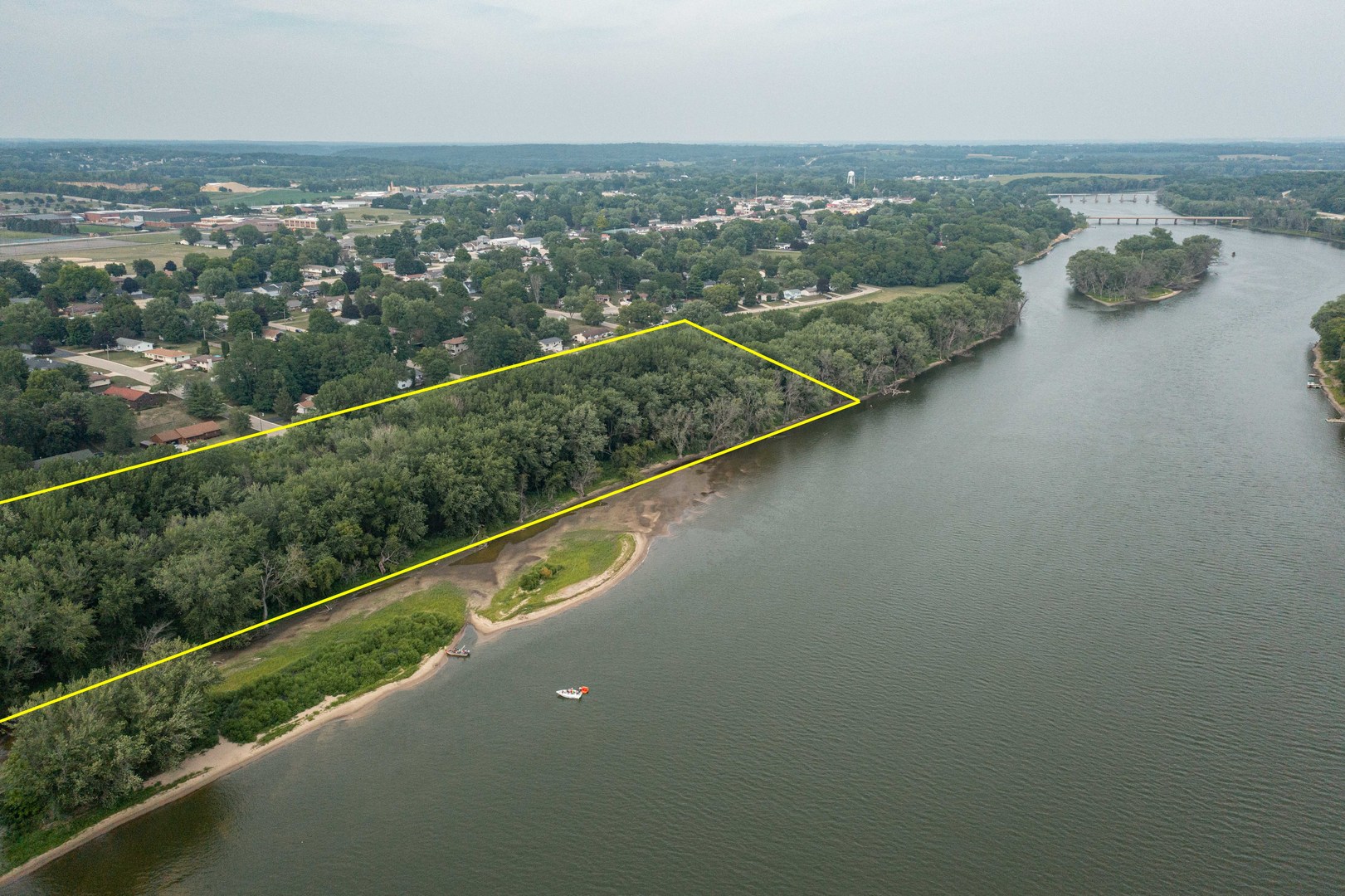 an aerial view of a city
