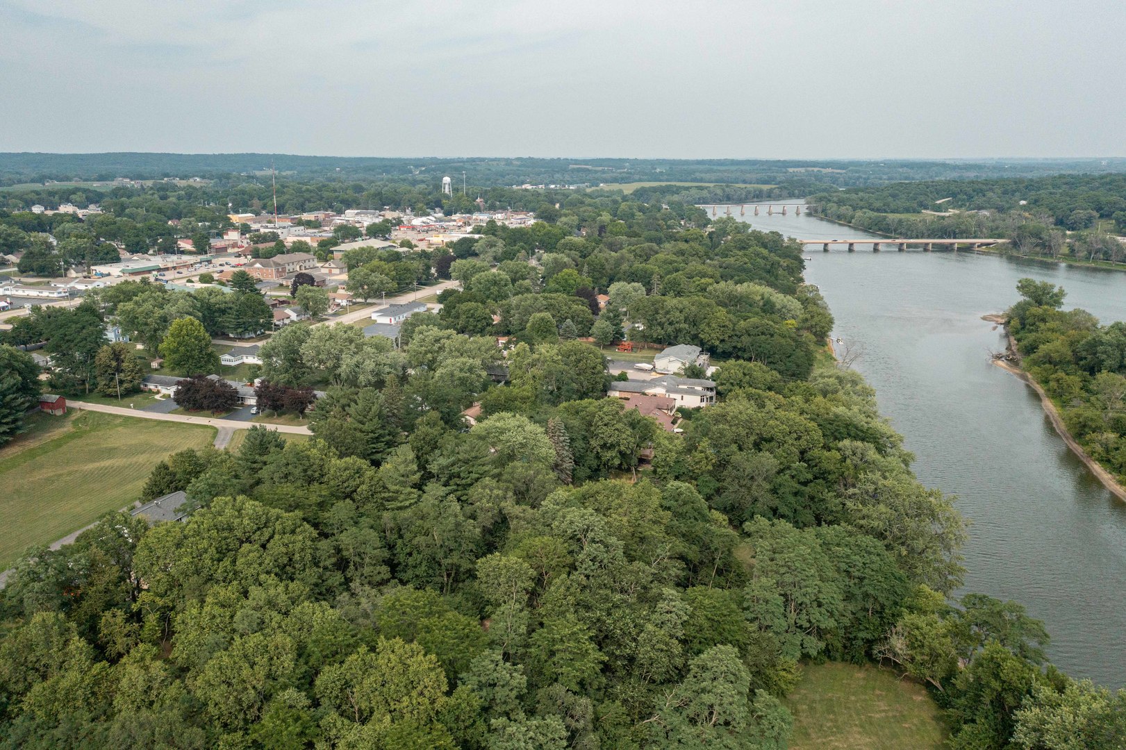 0 River Drive Byron, IL 61010 - Photo 25 of 33 an aerial view of residential houses with outdoor space and river