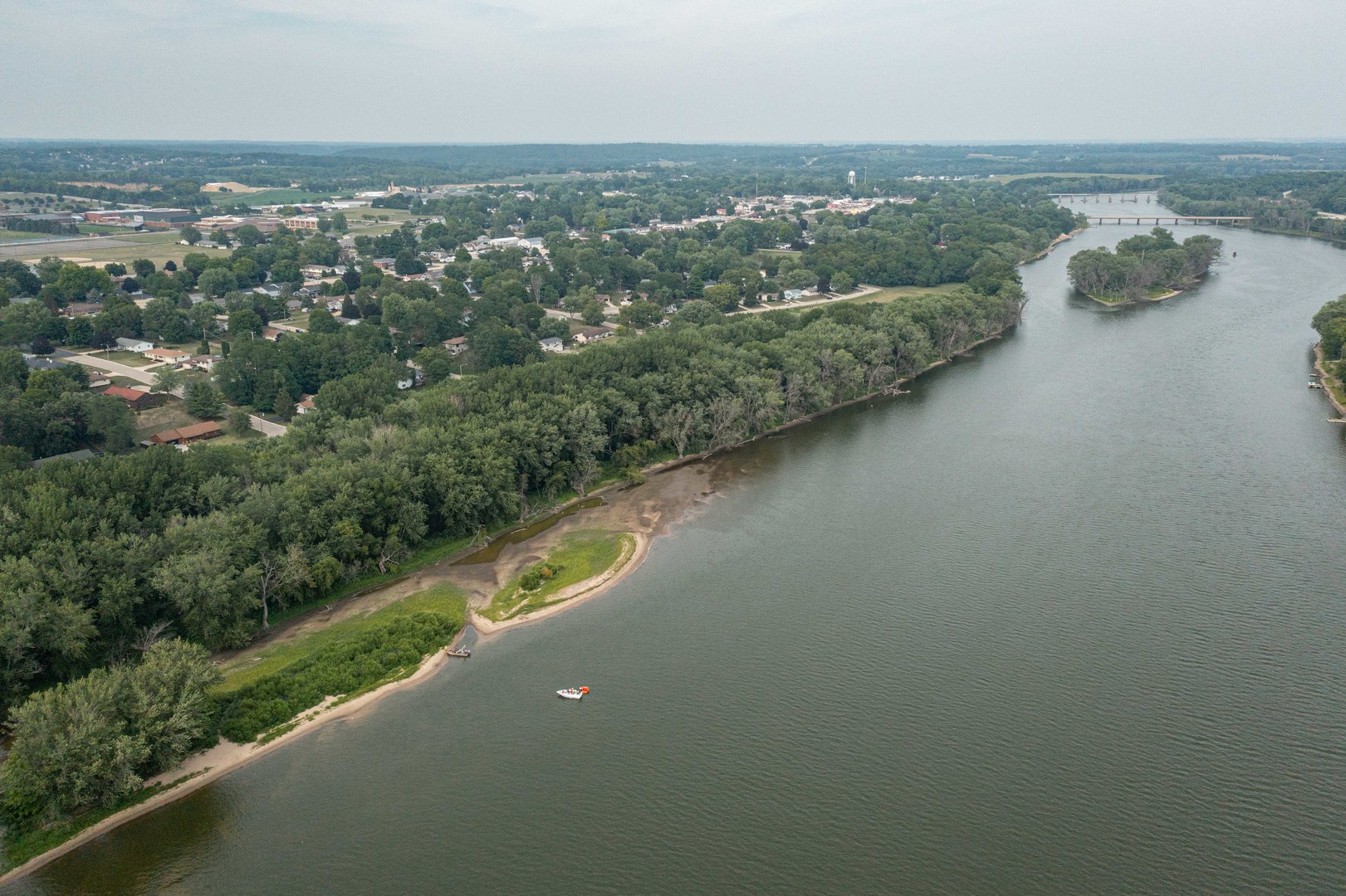 0 River Drive Byron, IL 61010 - Photo 28 of 33 an aerial view of a residential houses with outdoor space and river