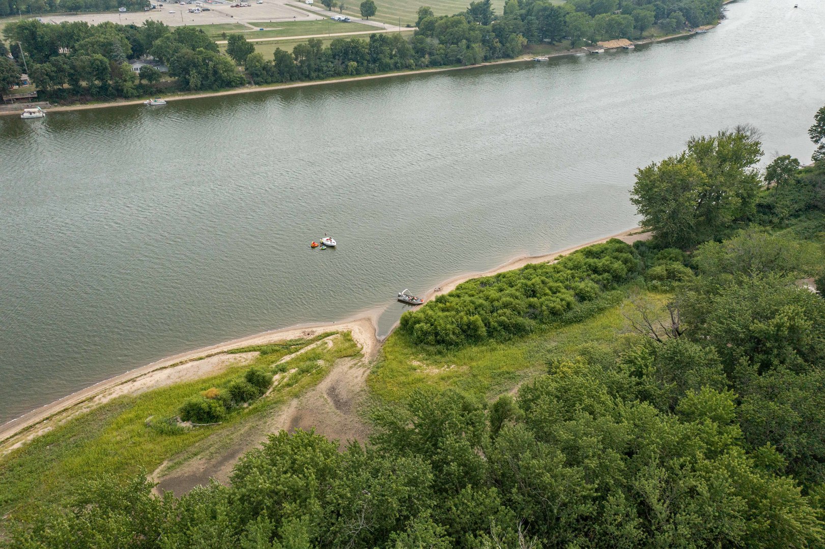 0 River Drive Byron, IL 61010 - Photo 4 of 33 an aerial view of residential house with outdoor space and lake view