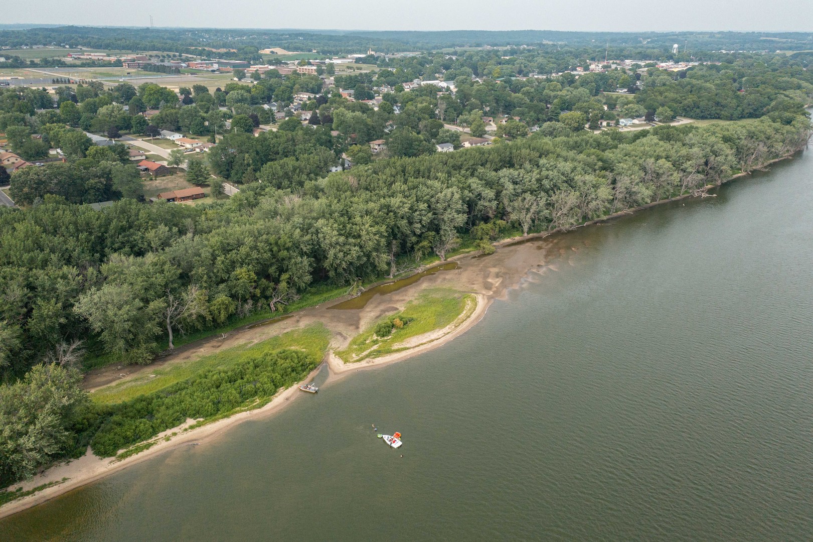 0 River Drive Byron, IL 61010 - Photo 6 of 33 an aerial view of residential houses with outdoor space and river