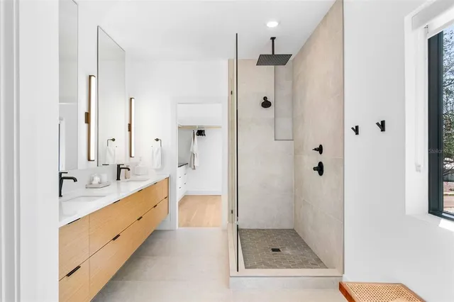 a view of a swimming pool with a yard