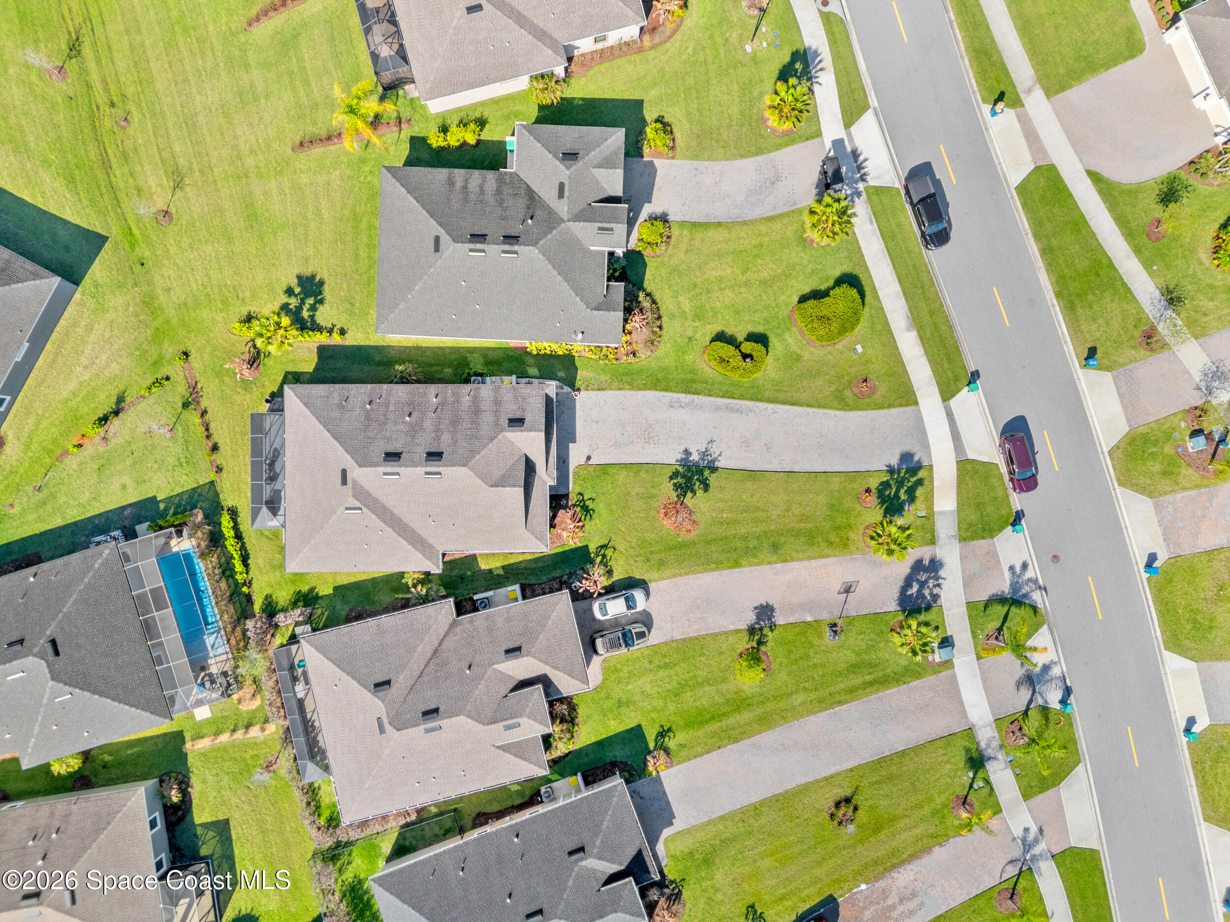 3363 Addison Drive Melbourne, FL 32940 - Photo 44 of 53 an aerial view of residential house with outdoor space