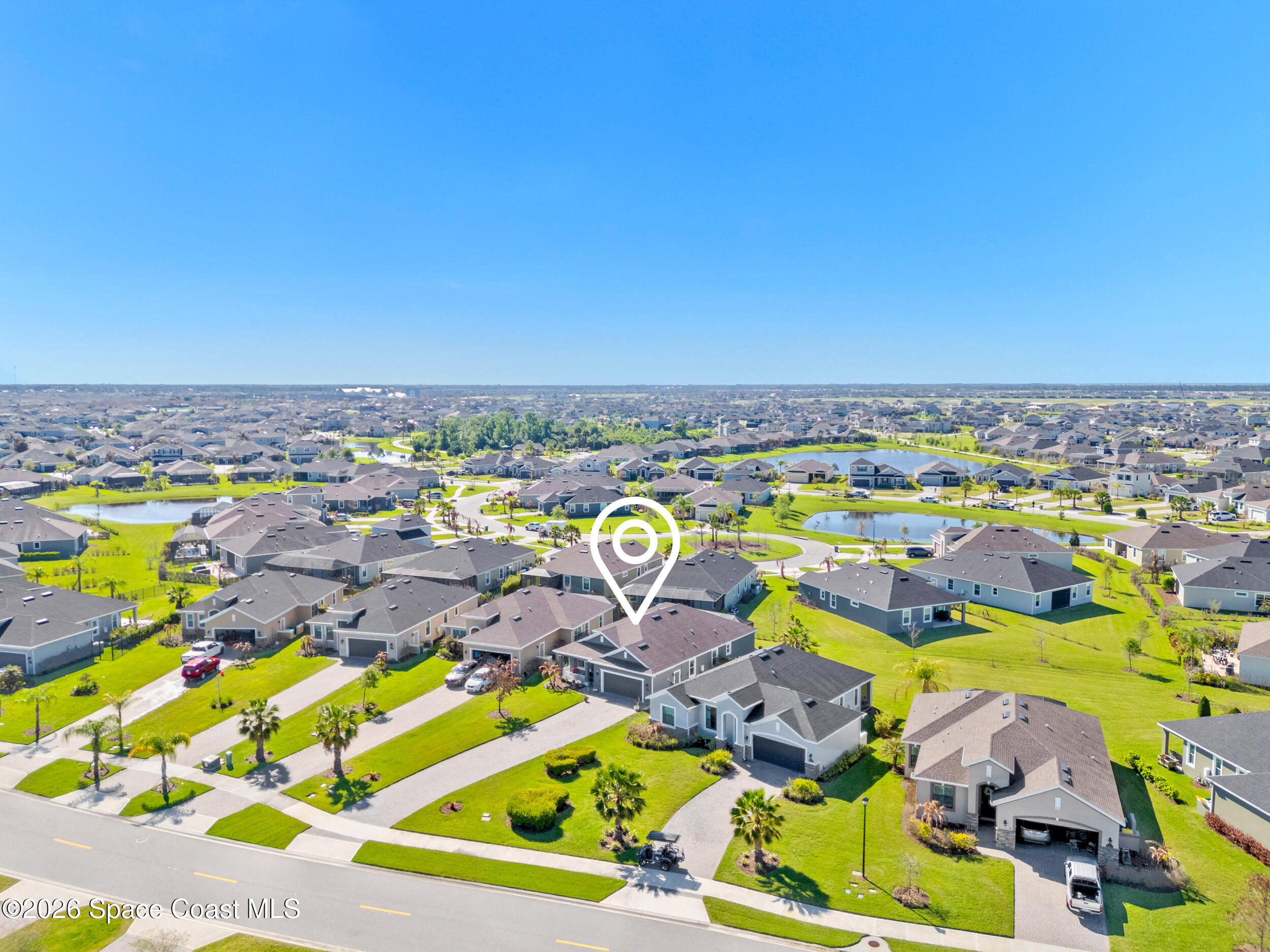 3363 Addison Drive Melbourne, FL 32940 - Photo 45 of 53 an aerial view of residential houses with outdoor space