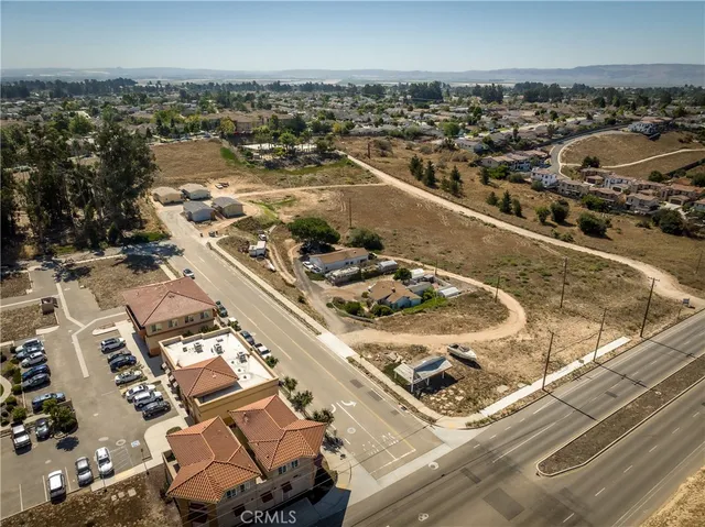 an aerial view of a residential building