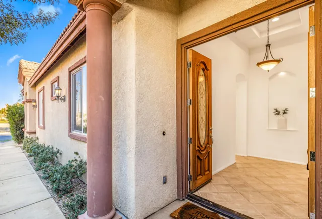 a view of front door