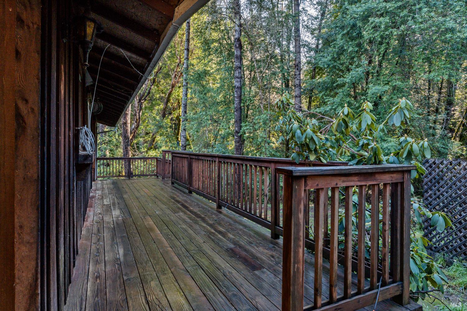 681 Branscomb Road Laytonville, CA 95454 - Photo 6 of 27 a view of a wooden deck