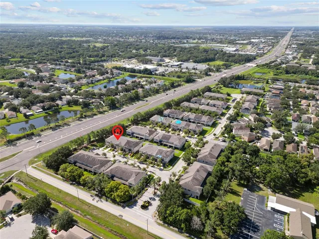 an aerial view of a city