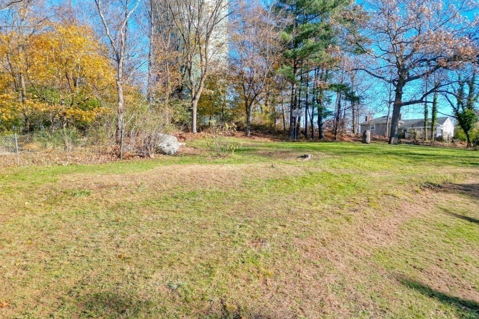 48 Conrad Street Braintree, MA 02184 - Photo 32 of 36 a view of yard with swimming pool and trees