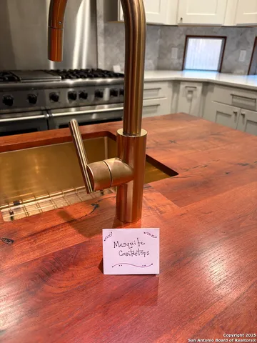 a view of a wall with a bench