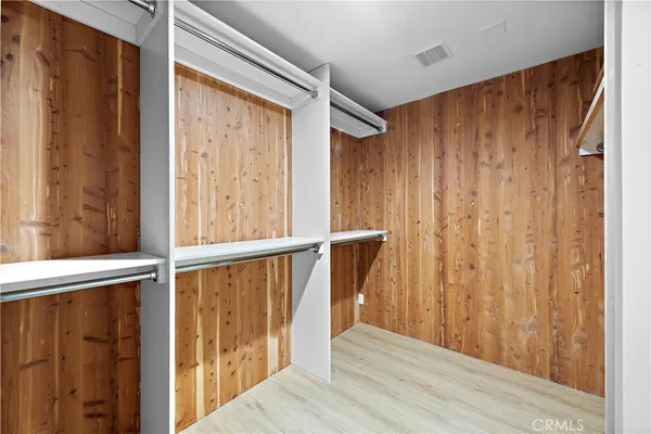 a view of wooden balcony