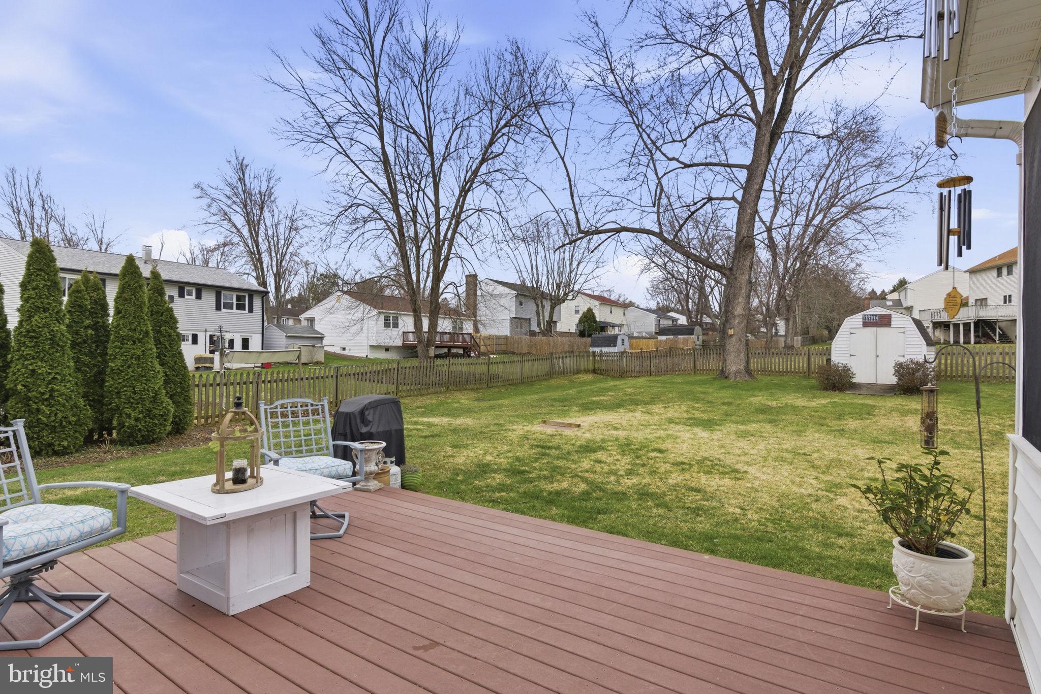 402 North Shamrock Road Bel Air, MD 21014 - Photo 12 of 50 Rear sun deck & view of backyard