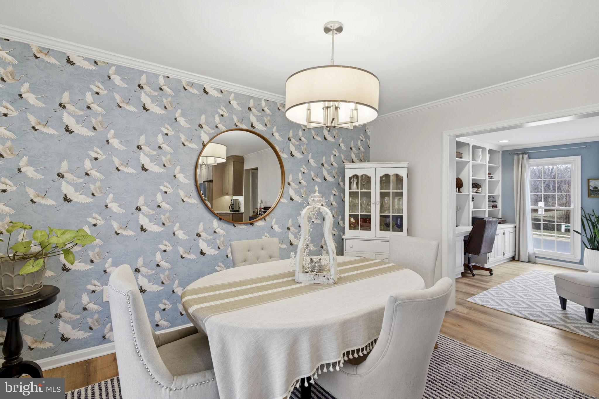 402 North Shamrock Road Bel Air, MD 21014 - Photo 13 of 50 Dining room - crown molding, accent wall