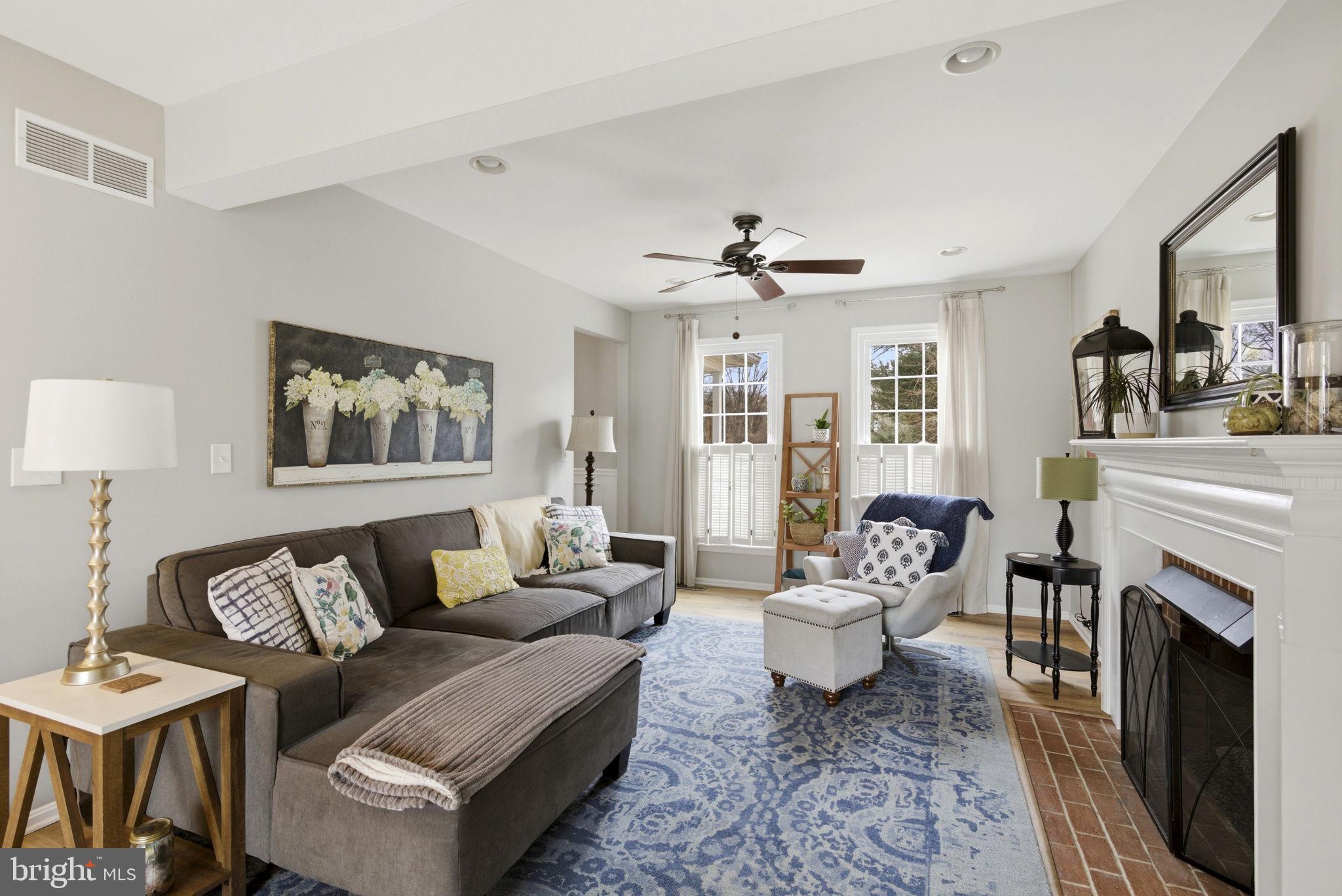 402 North Shamrock Road Bel Air, MD 21014 - Photo 6 of 50 Gas fireplace & plantation shutters