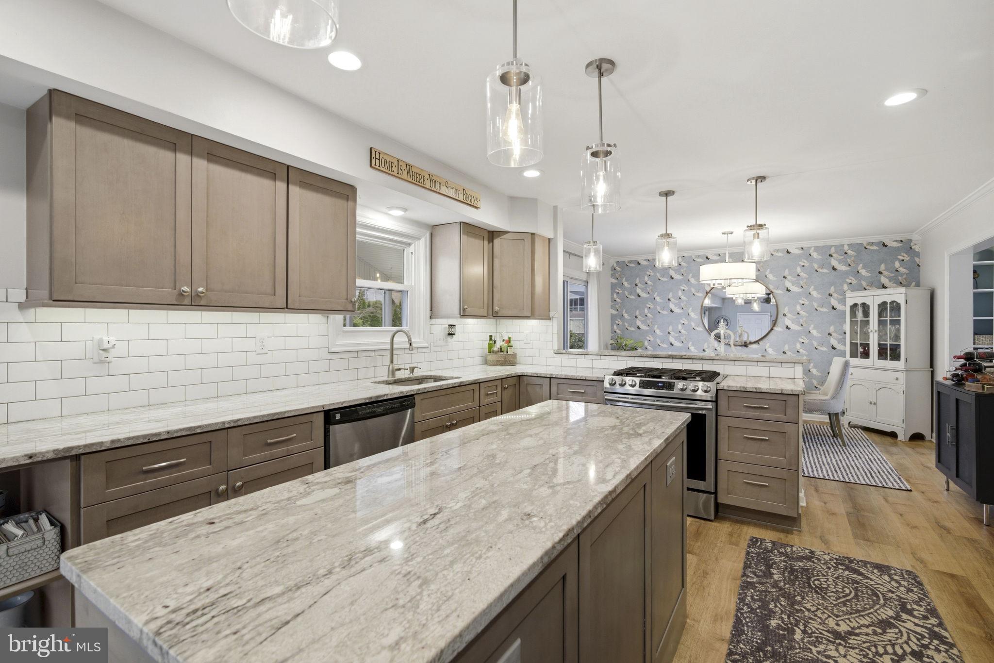 402 North Shamrock Road Bel Air, MD 21014 - Photo 9 of 50 Kitchen - island w/ granite countertops