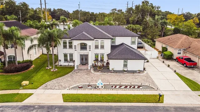 an aerial view of multiple house