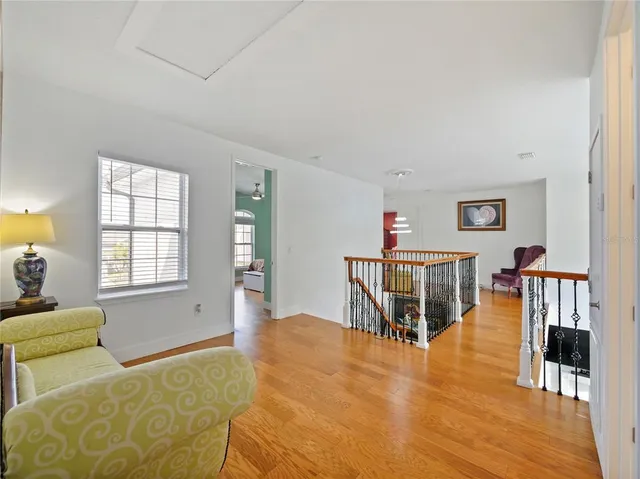 a view of livingroom with furniture and wooden floor