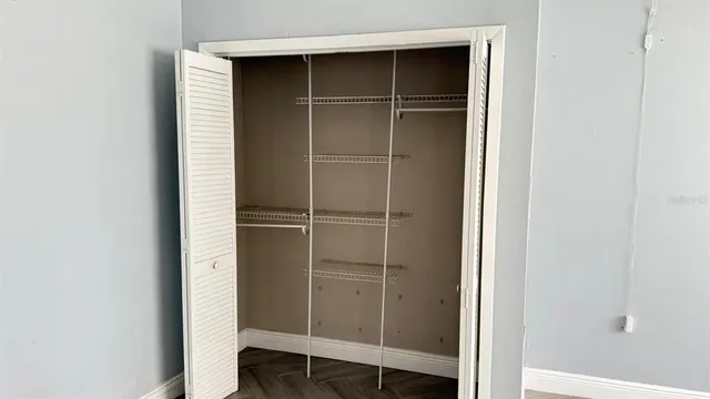 a view of a yard with trees