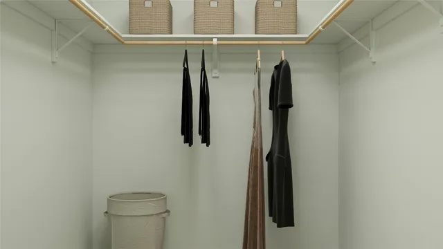 a close view of closet