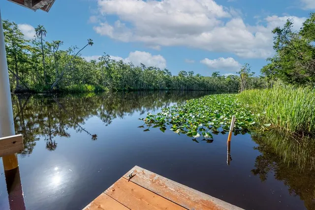 an aerial view of a house with a lake view
