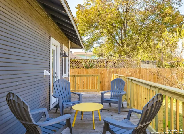 a view of outdoor space with seating