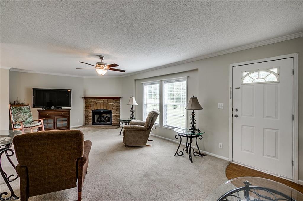 1939 Burney Road Asheboro, NC 27205 - Photo 5 of 28 Great room, gas log fireplace (never used)