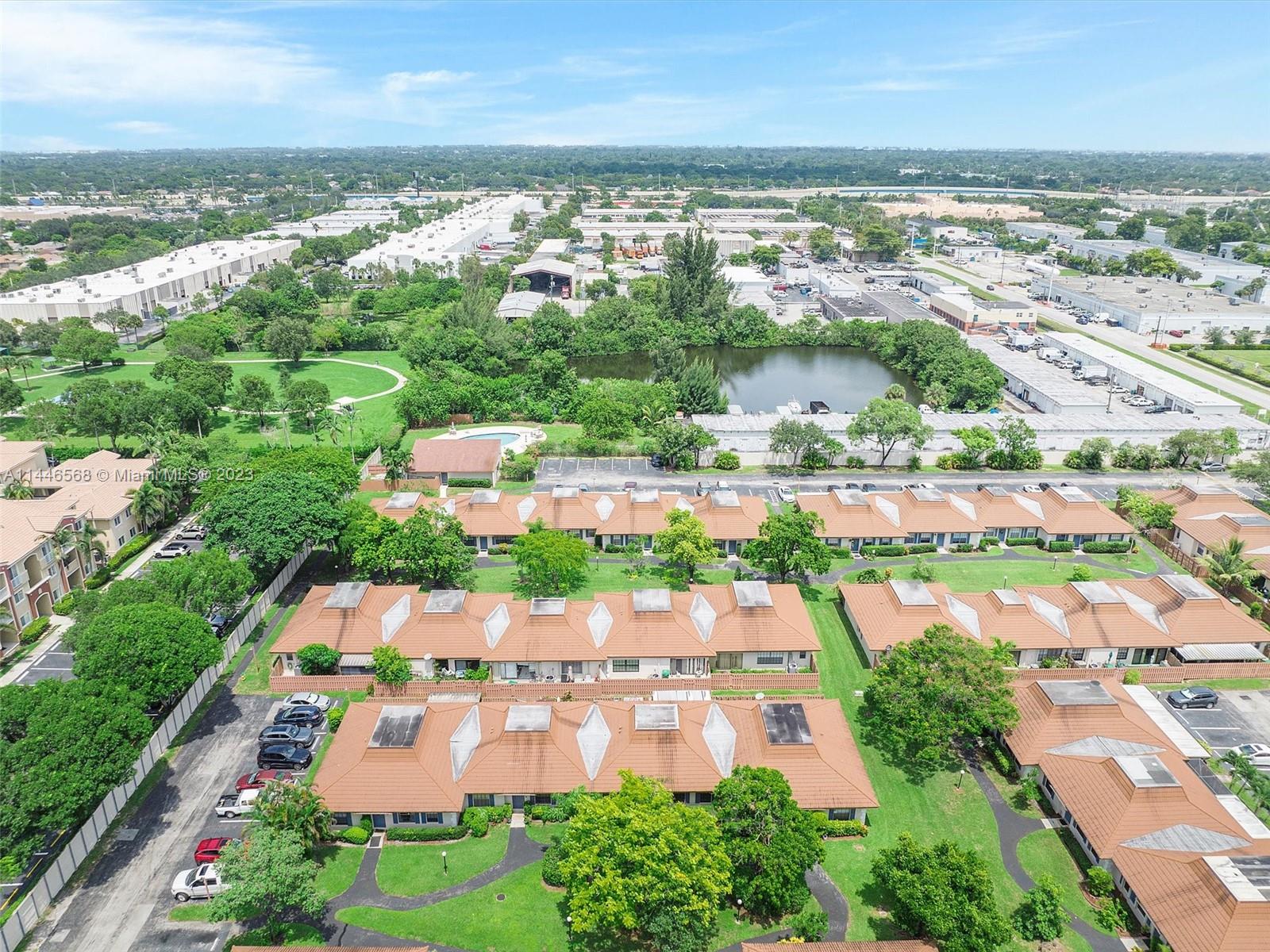 2358 Southwest 70th Way, Unit 6 Davie, FL 33317 - Photo 45 of 55 an aerial view of residential building with outdoor space