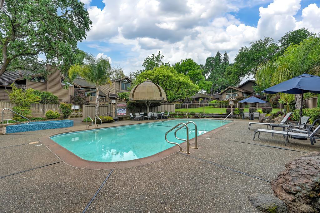 7650 Pineridge Road Fair Oaks, CA 95628 - Photo 63 of 67 a view of backyard with swimming pool and outdoor seating