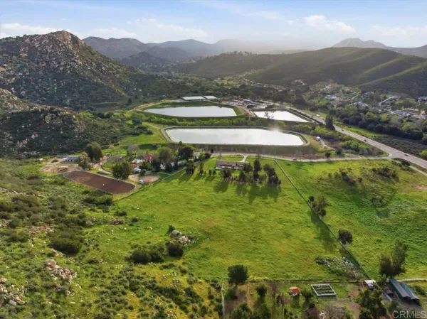 a view of a mountain with a garden