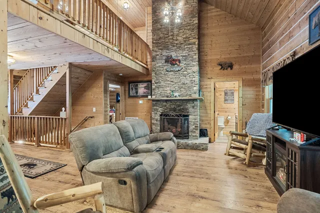 a view of a back yard with a garden