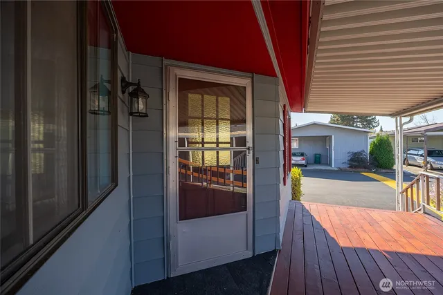 a view of a house with a porch