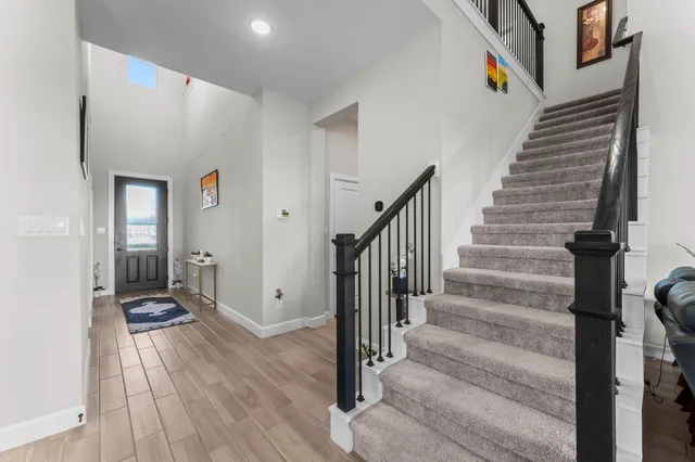 a large room with furniture and window