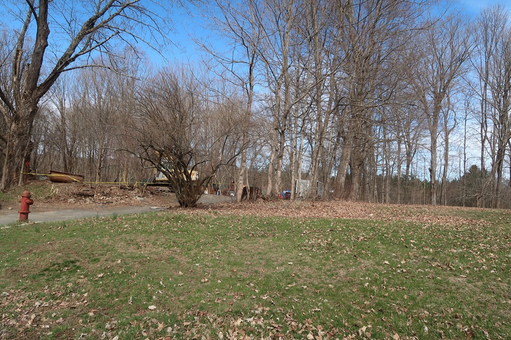 a view of open space with green space