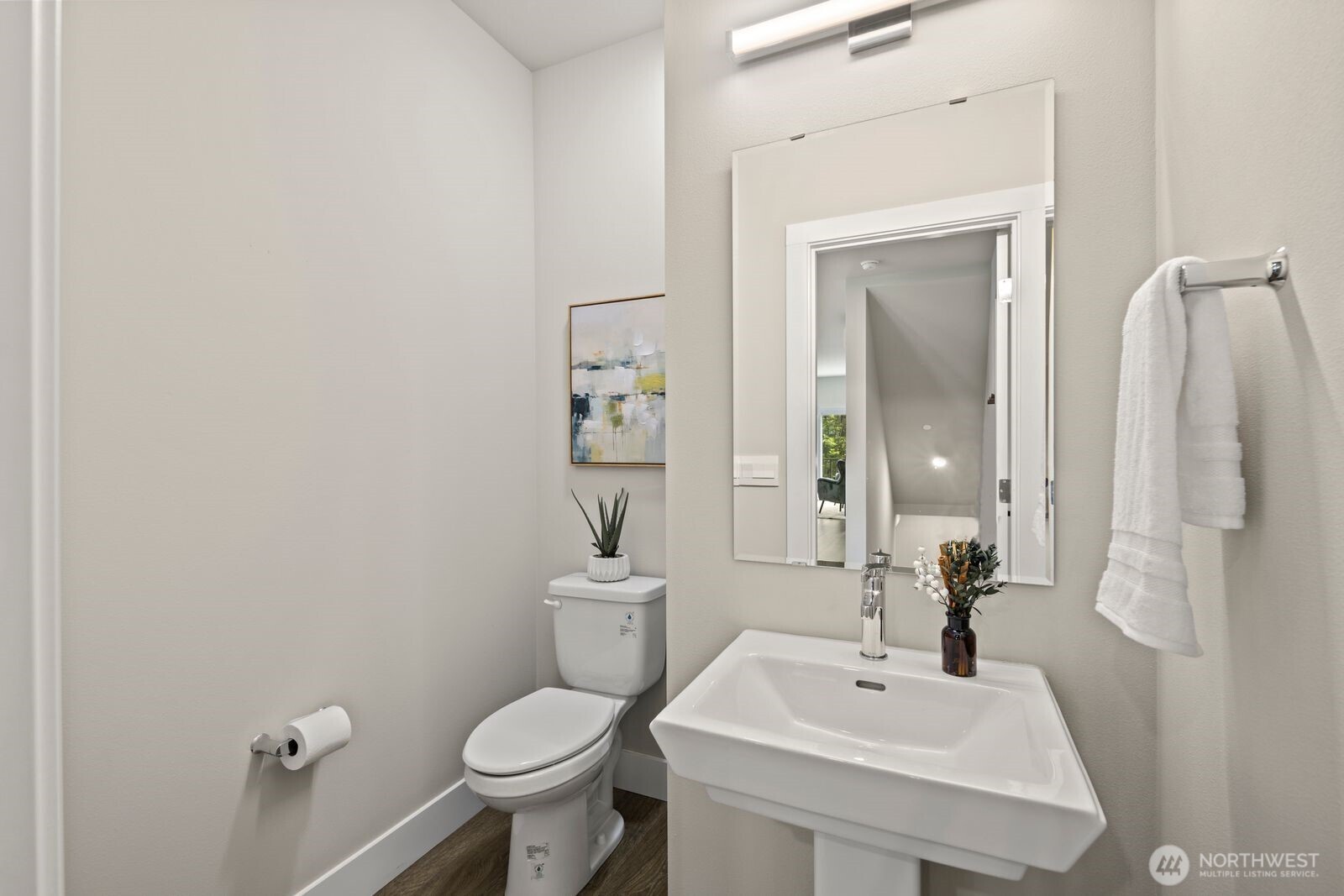 826 238th Place Southeast, Unit F Bothell, WA 98021 - Photo 21 of 39 a bathroom with a toilet sink and mirror