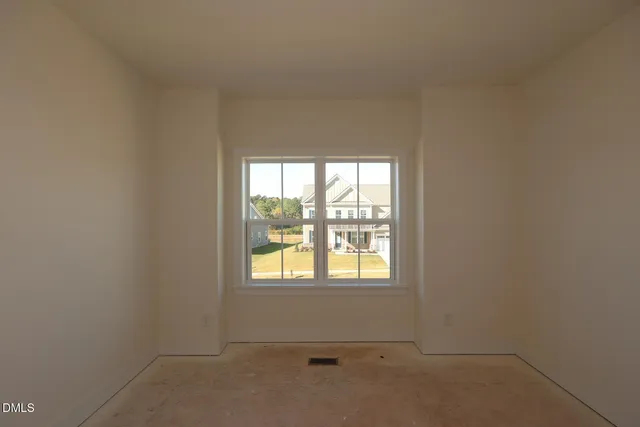 an empty room with a window