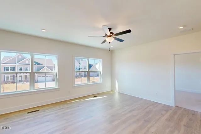 an empty room with a window