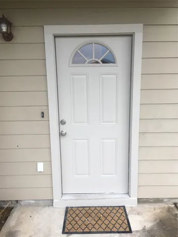 a view of front door
