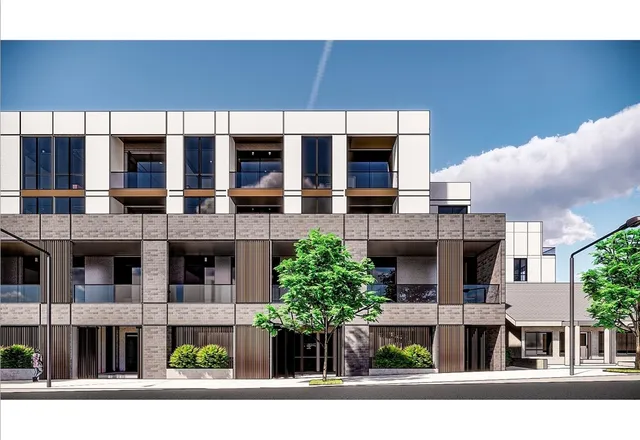 a view of building with a yard