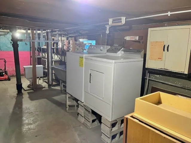 a room with storage and utility