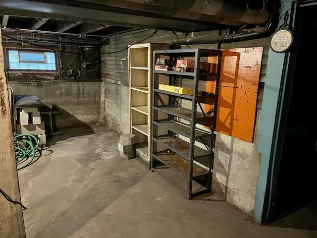 a view of storage and utility room